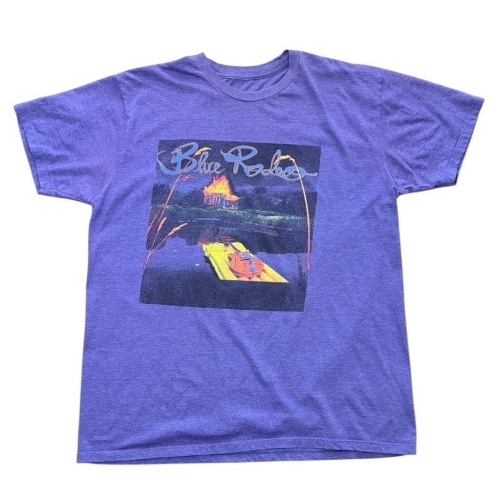 Vintage 90s Y2K Blue Rodeo Five Days In July Band Concert Merch Graphic T-Shirt